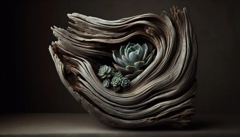 driftwood art plants