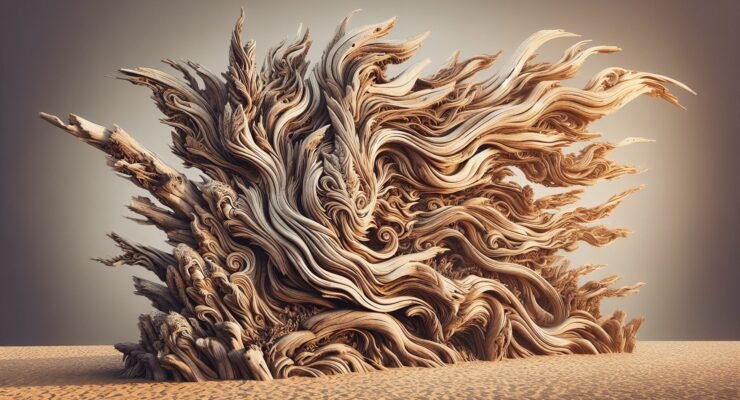 driftwood art sculpture mixed media