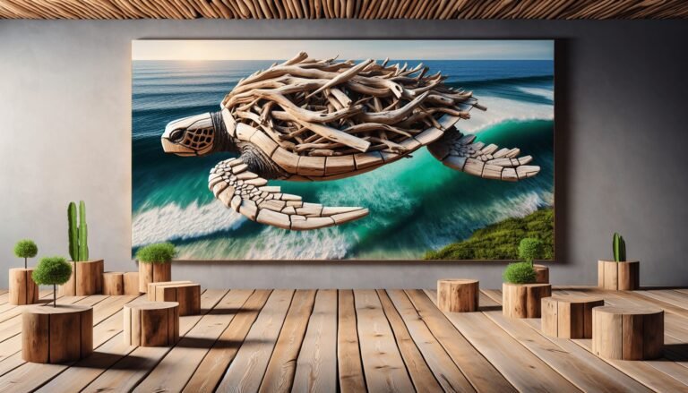 driftwood art turtle 1