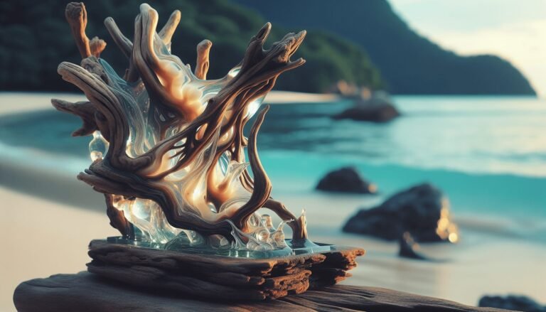 driftwood art with resin 1