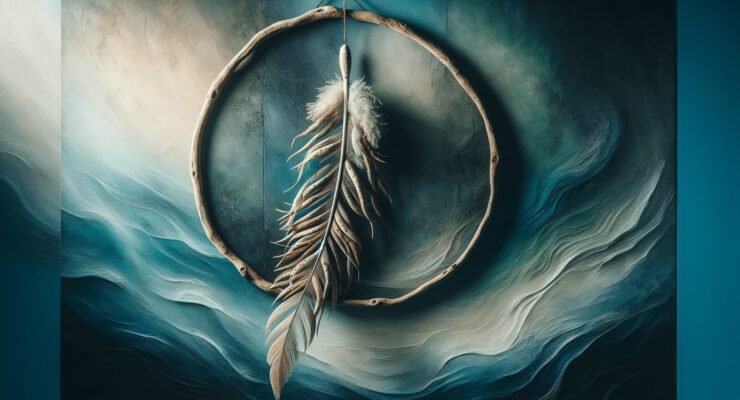 driftwood feather wall hangings