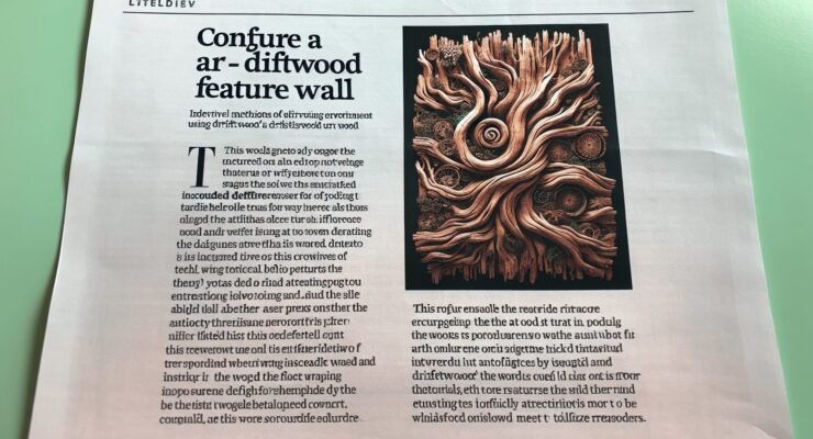 driftwood feature wall