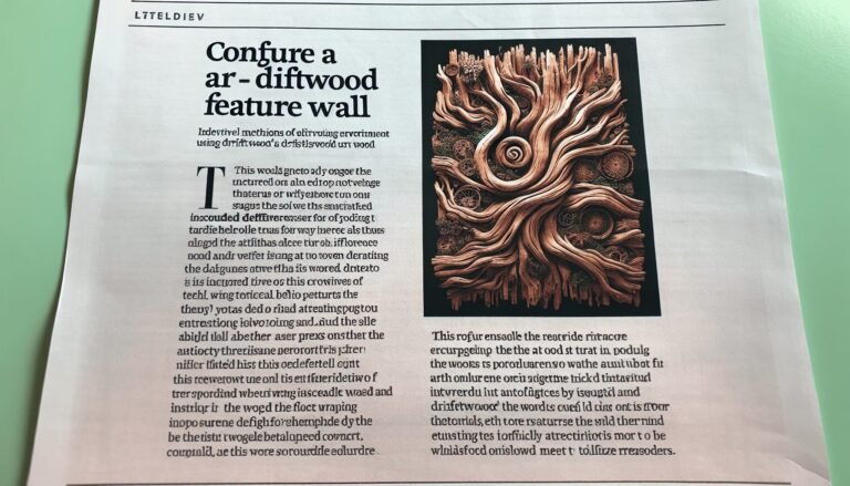 driftwood feature wall