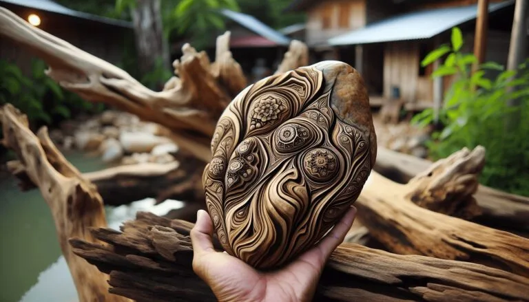 driftwood rock art