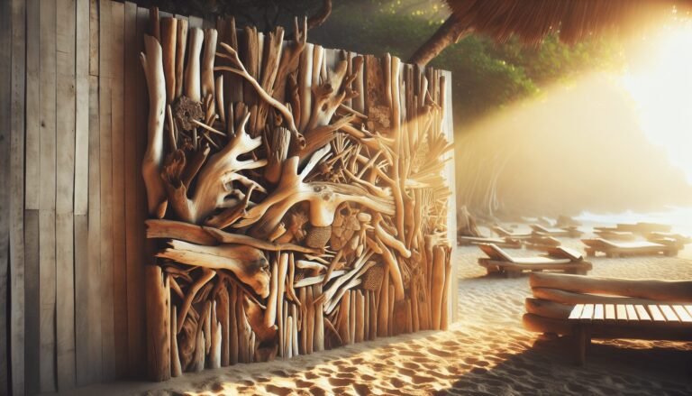 large driftwood panel wall art