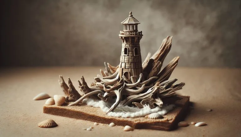 lighthouse driftwood art