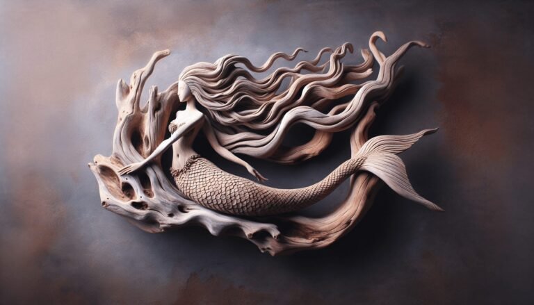 mermaid driftwood art