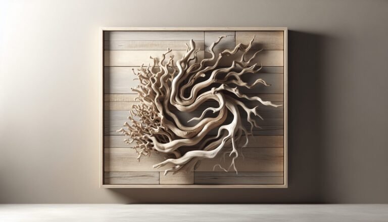 modern driftwood wall art