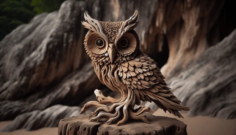 owl driftwood art 1