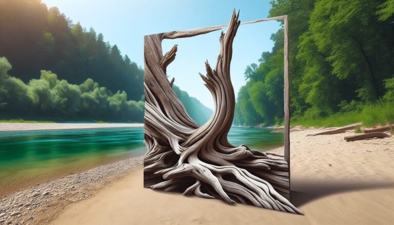 river driftwood art