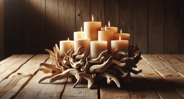 diy driftwood projects candle holders 1