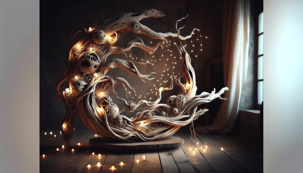 Driftwood Art With Lights Driftwood Art With Lights