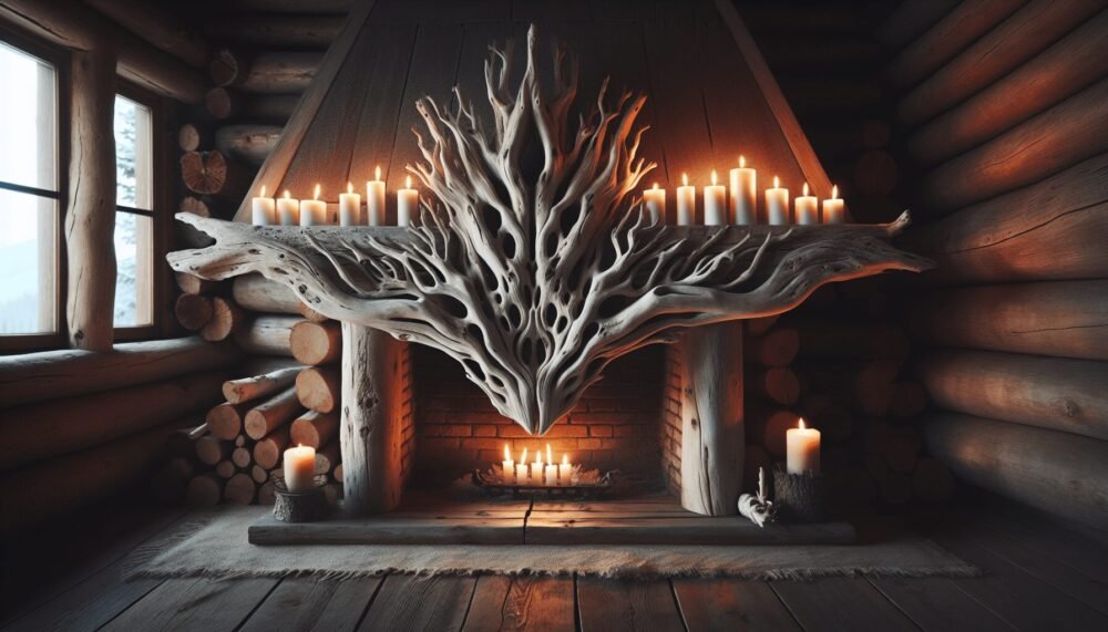 Driftwood Fireplace Mantle Driftwood Fireplace Mantle