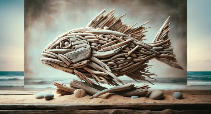 driftwood fish sculpture 1