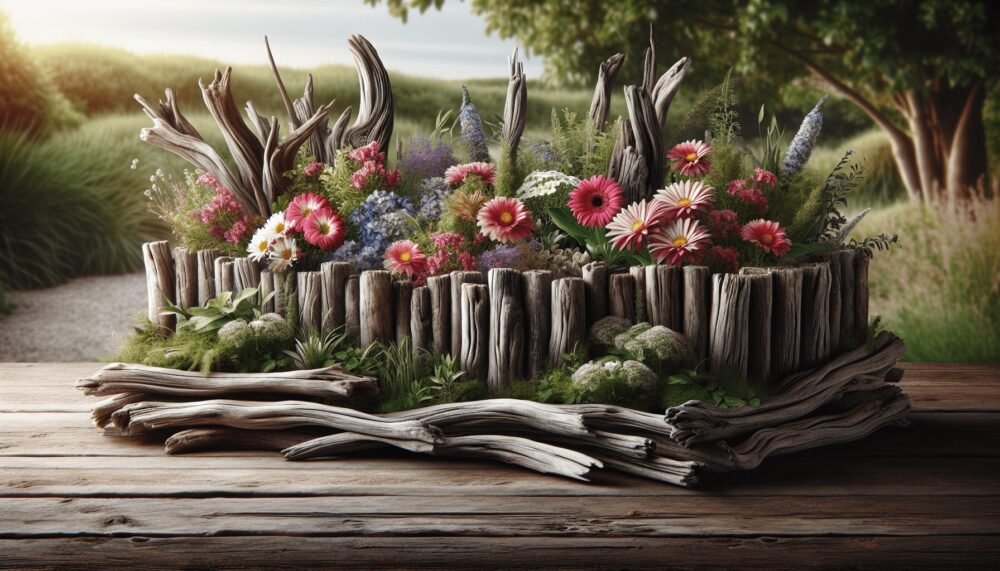 Driftwood Flower Bed Driftwood Flower Bed