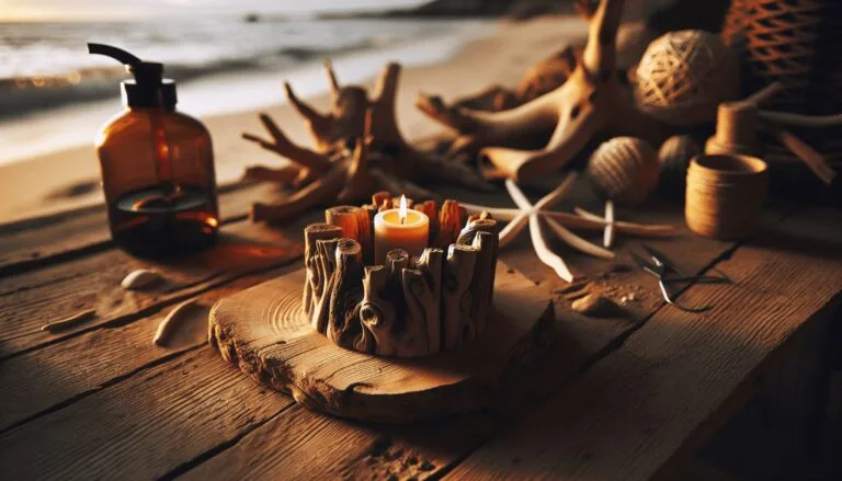driftwood projects candle holders