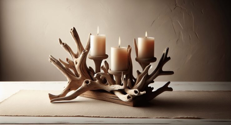 driftwood projects unique candle holders 1