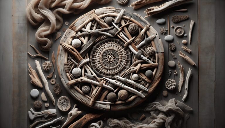 driftwood textile art