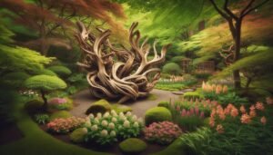 driftwood yard art gardens