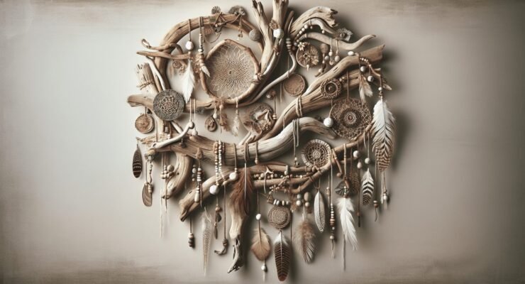 boho driftwood wall art