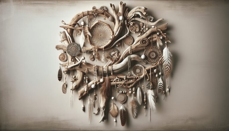 boho driftwood wall art