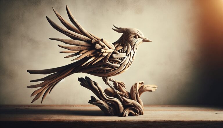 driftwood bird wall art 1