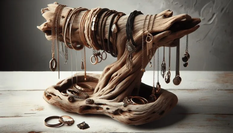 driftwood crafts jewelry holder 1