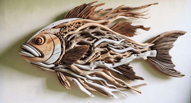 driftwood fish art wall hangings 1