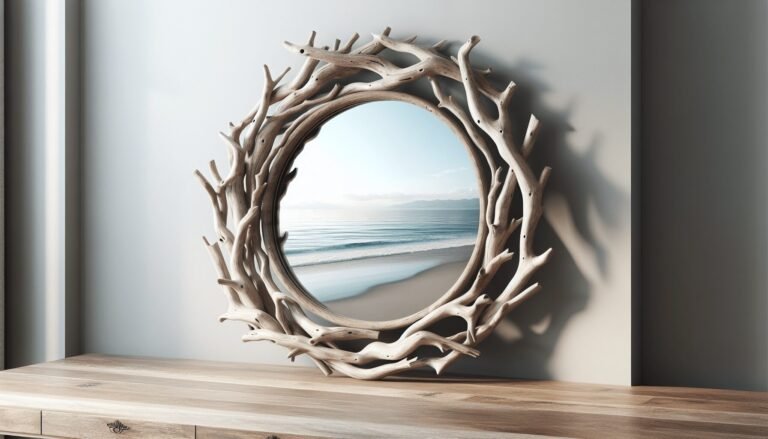 driftwood framed mirror 1