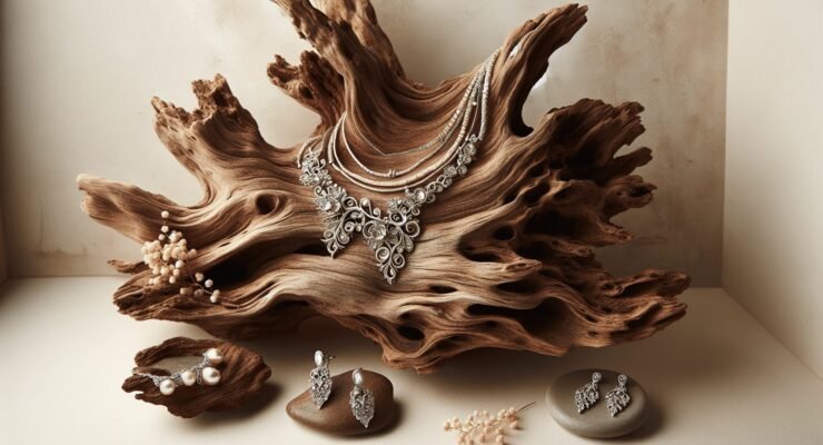 driftwood jewelry display 1