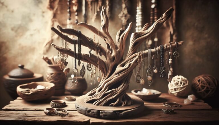 driftwood jewelry stand