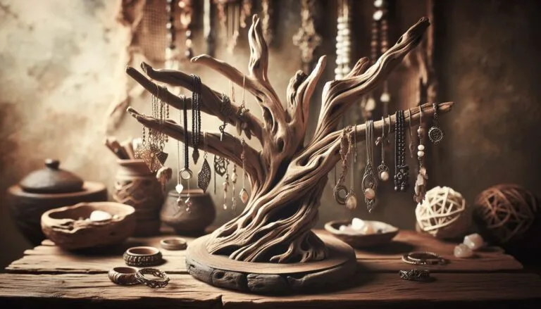 driftwood jewelry stand