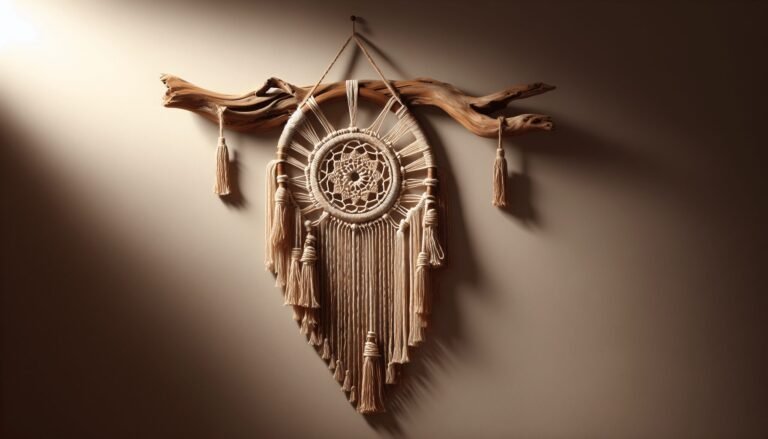 driftwood macrame wall art