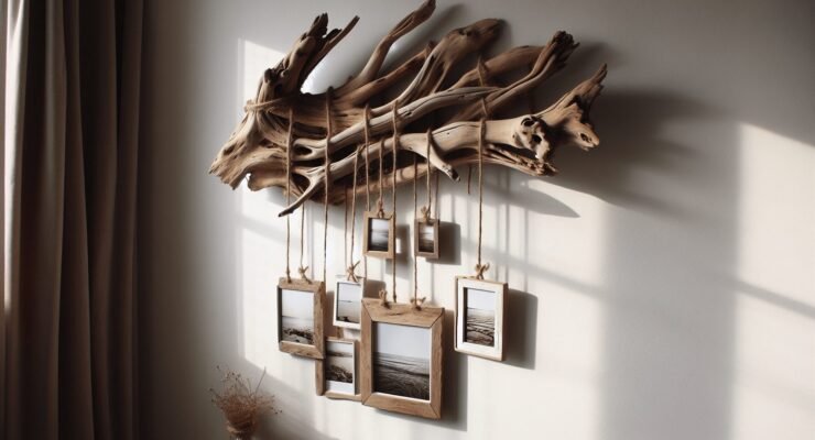 driftwood picture hanger wall art