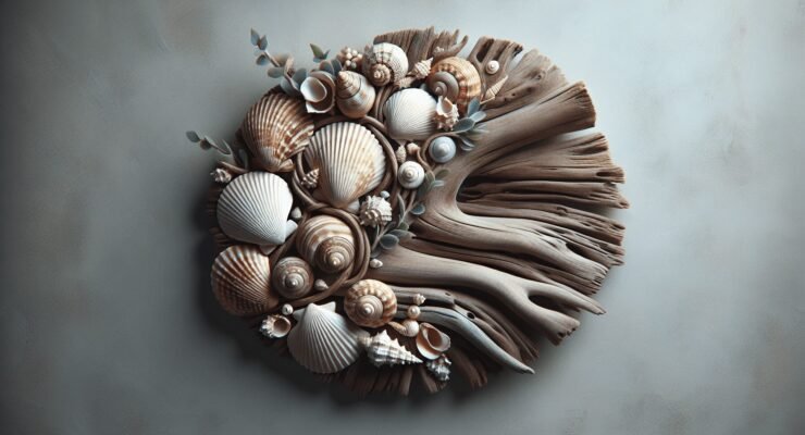 driftwood seashell wall art ideas