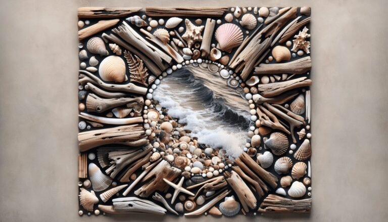 driftwood shell wall art