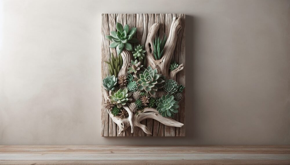 Driftwood Succulent Wall Art Driftwood Succulent Wall Art
