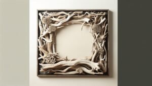 driftwood wall art hanging frame