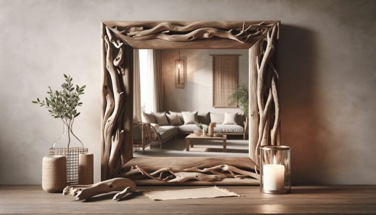 driftwood wall art mirrors 1