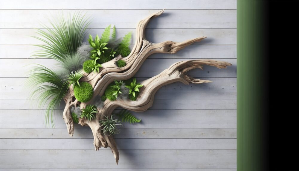 Driftwood Wall Art With Plants Driftwood Wall Art With Plants