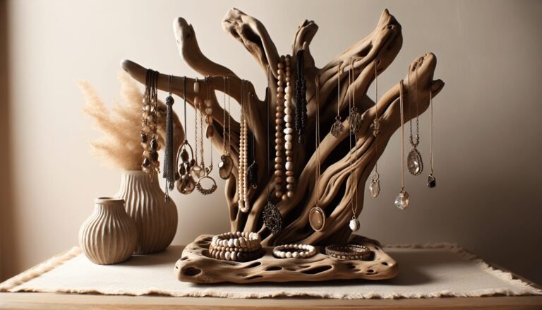 diy driftwood jewelry holder 1