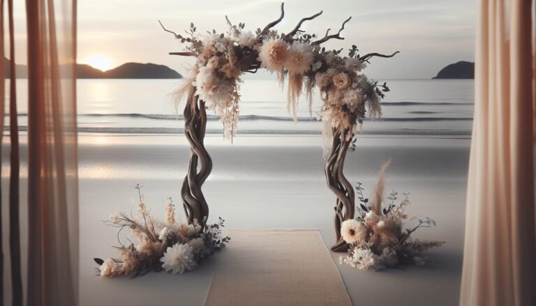 driftwood arch wedding 1
