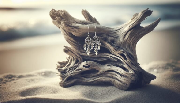 driftwood earring display