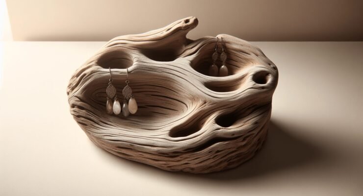driftwood earring holder 1