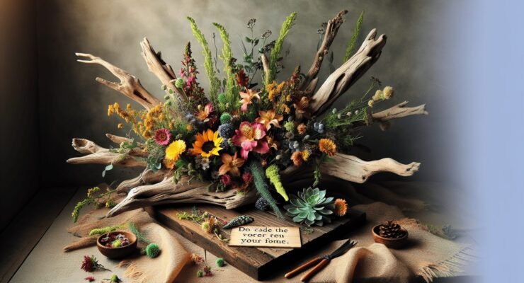 driftwood floral arrangements