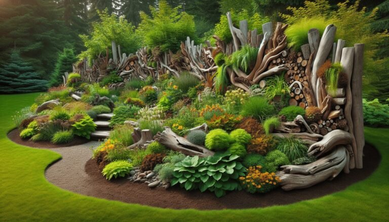 driftwood garden border 1