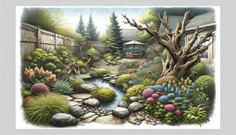 driftwood garden ideas backyards 1