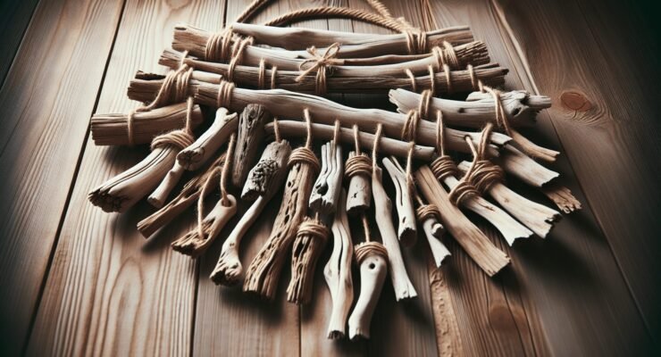 driftwood hanging art diy 1