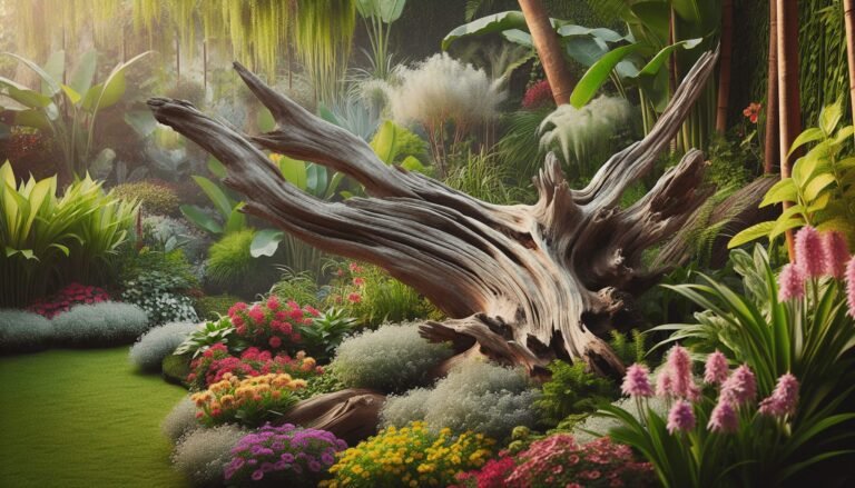 driftwood in the garden