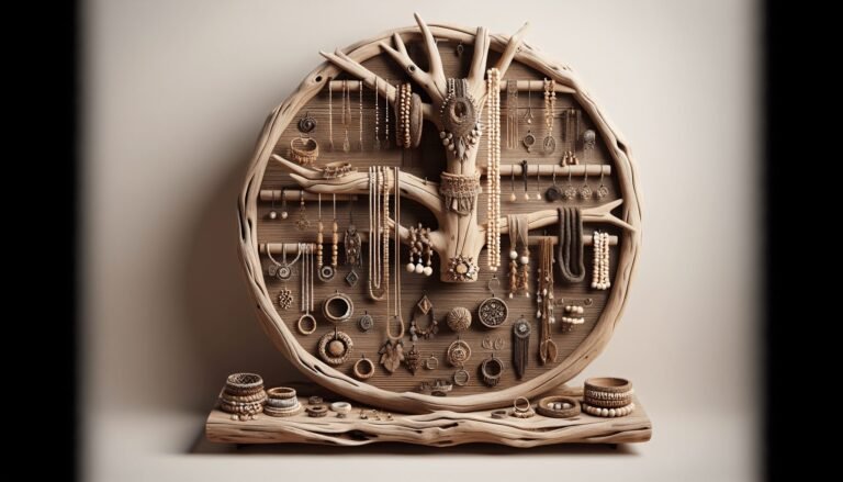 driftwood jewelry display stand